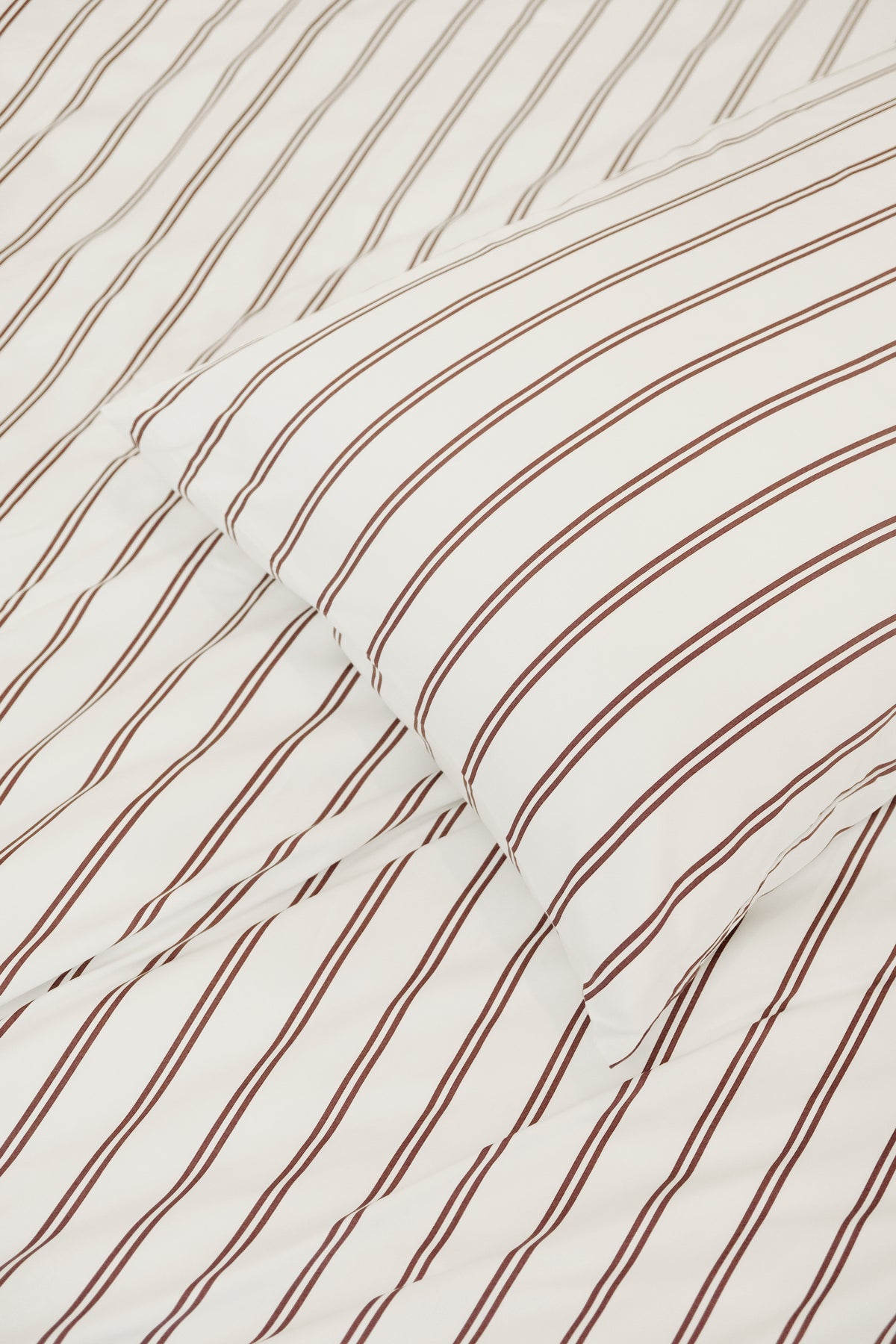 Organic Bamboo Bedding - Espresso Stripes