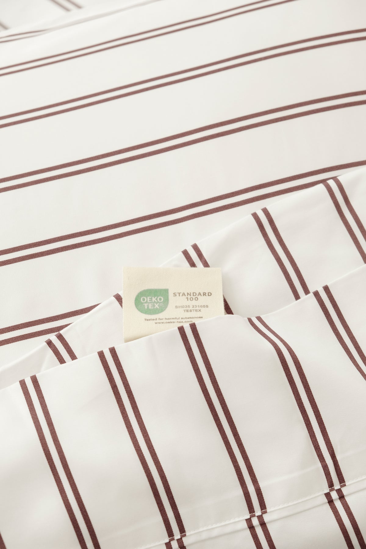 Organic Bamboo Bedding - Espresso Stripes