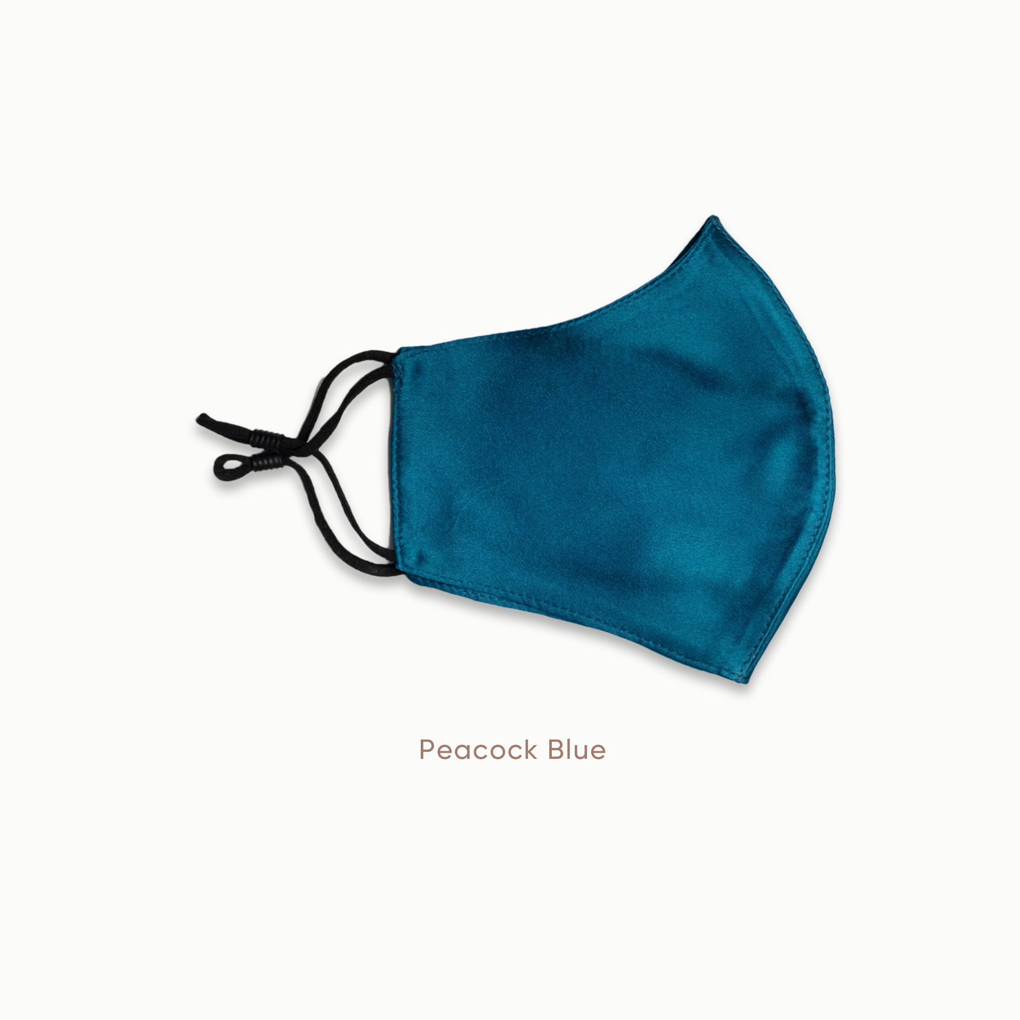 Mulberry Silk Face Mask - Peacock Blue