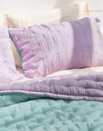 Silk Quilted Duvet - Lilac & Baby Blue