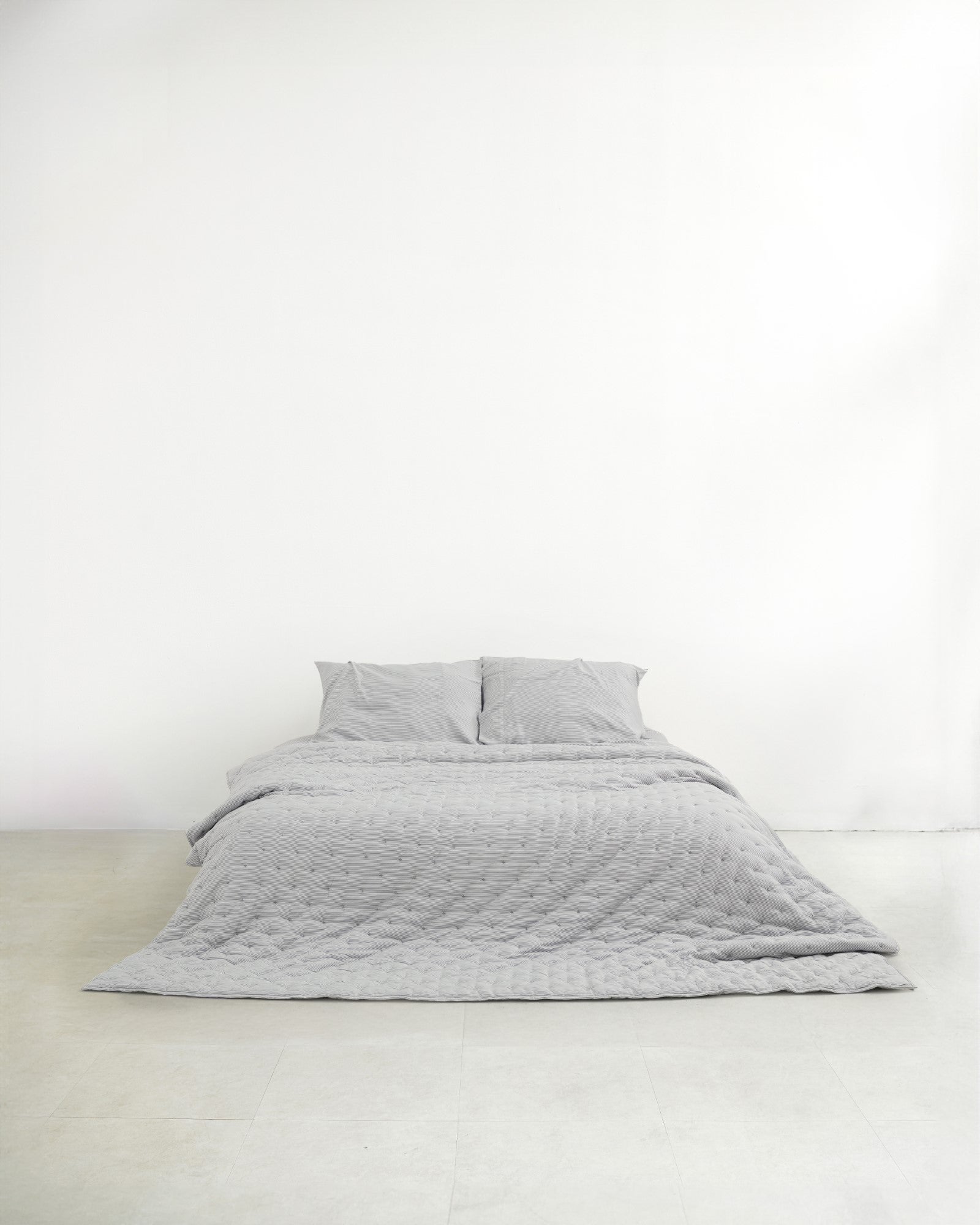 Organic Bamboo Quilted Duvet - Midnight Stripe