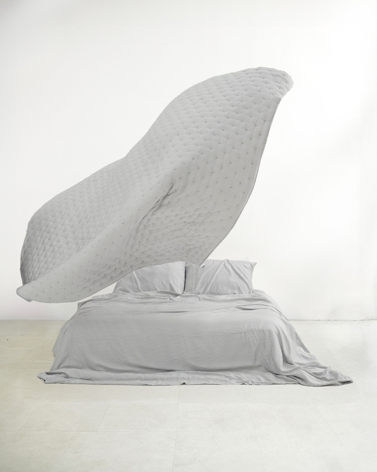 Organic Bamboo Quilted Duvet - Midnight Stripe