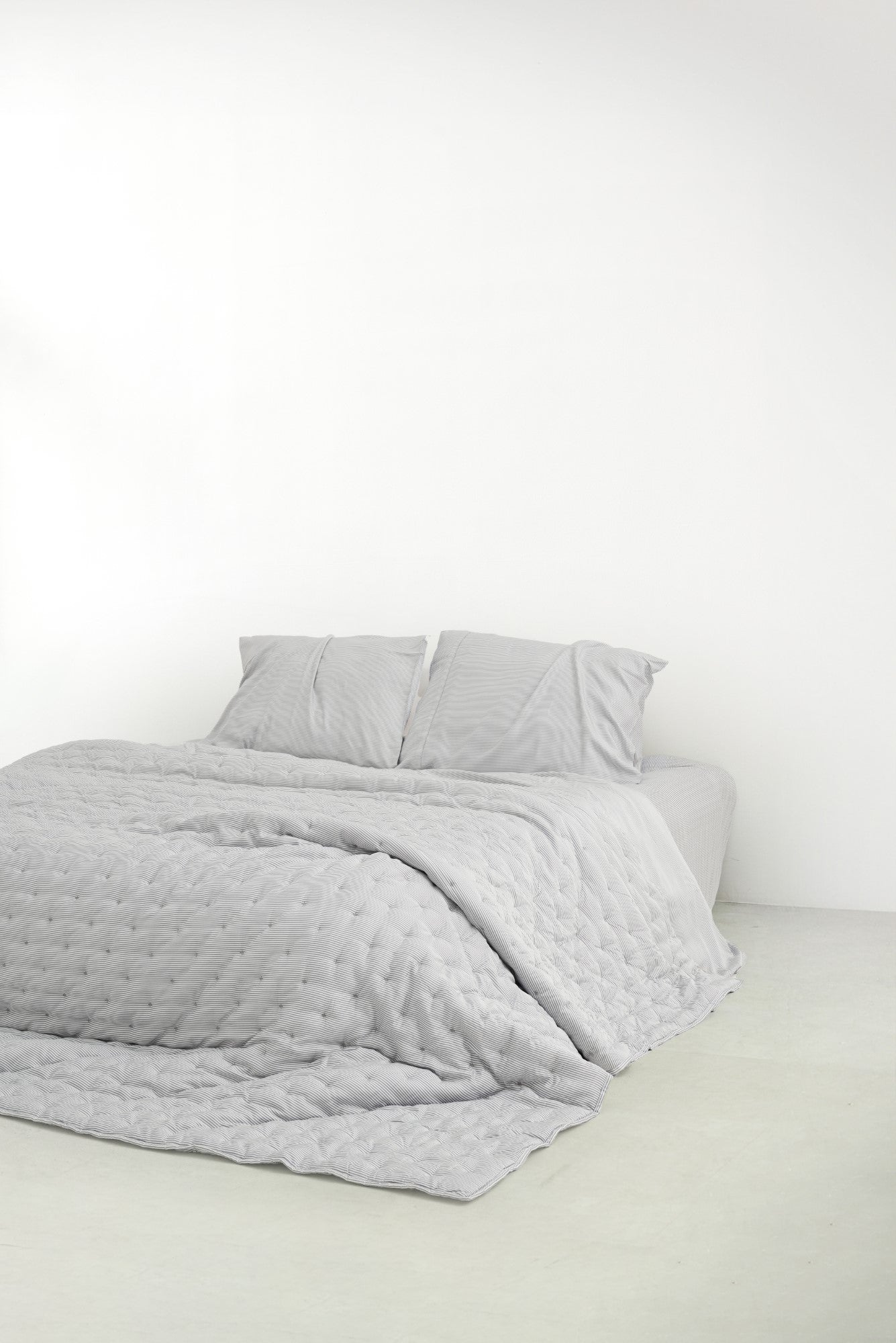 Organic Bamboo Quilted Duvet - Midnight Stripe