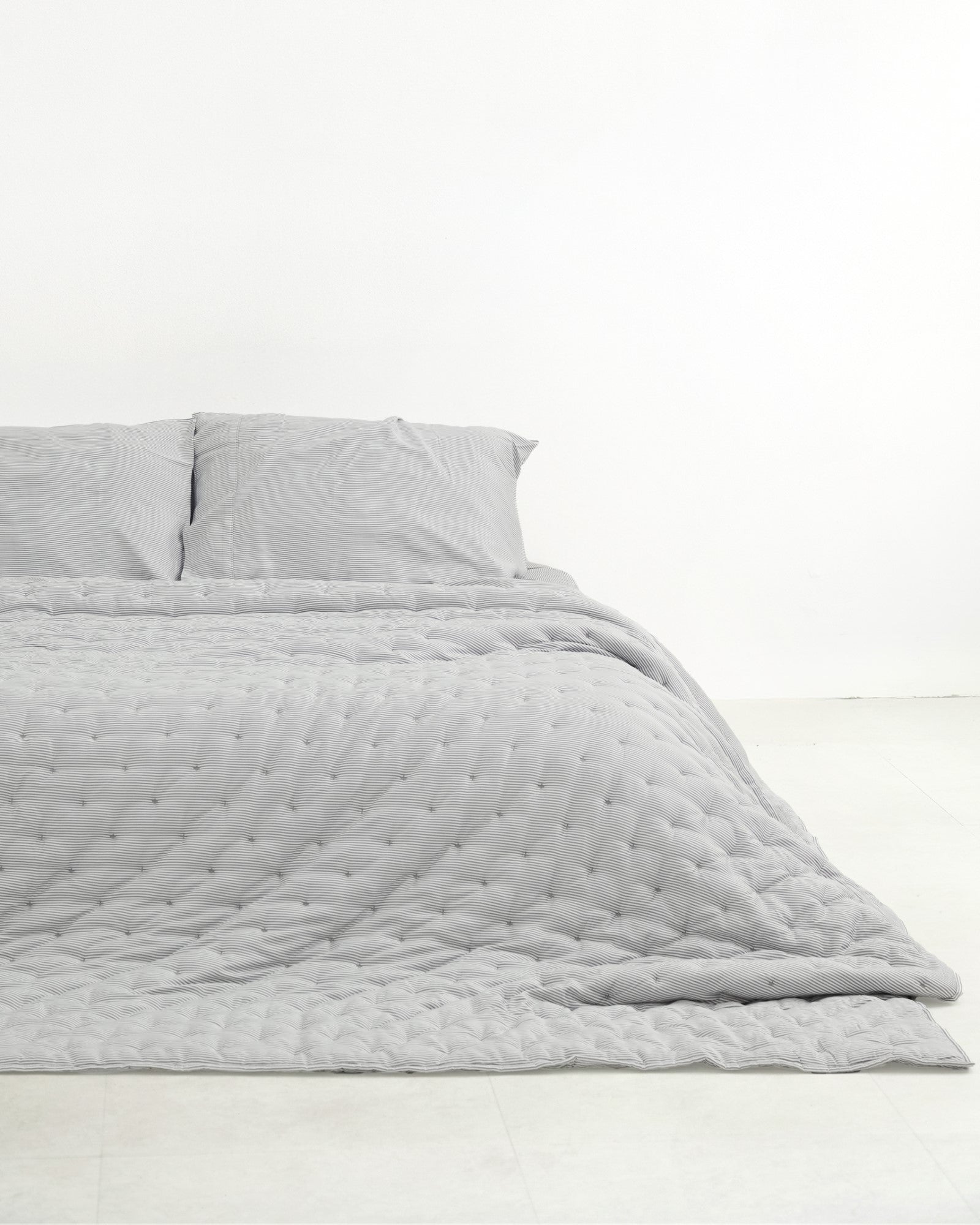 Organic Bamboo Quilted Duvet - Midnight Stripe