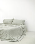 Organic Bamboo Bedding - Moss Stripes