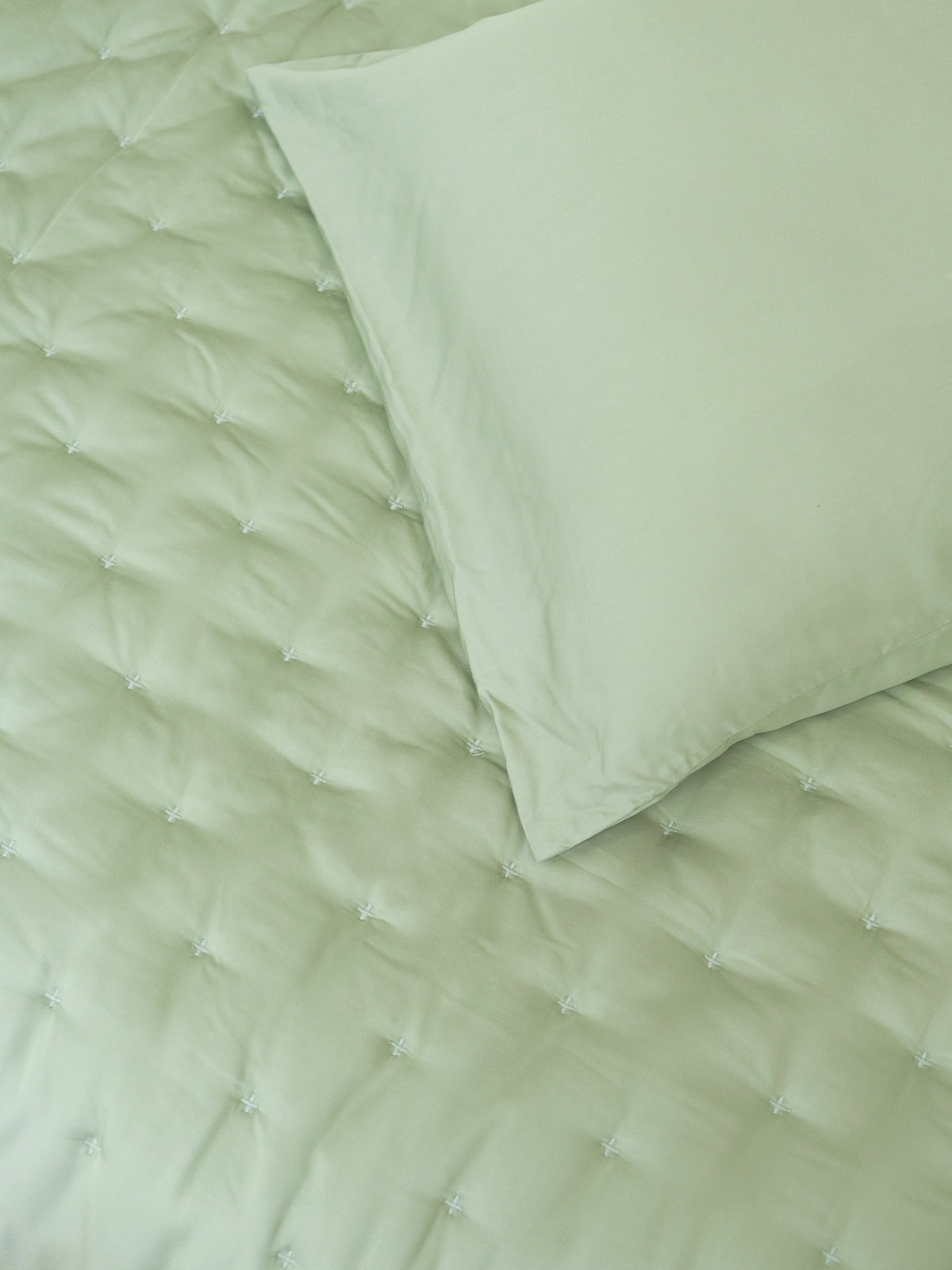 Organic Bamboo Quilted Duvet - Sage