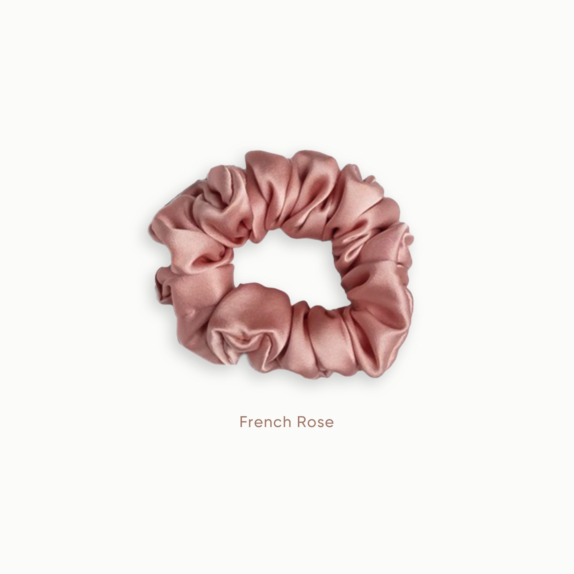 Mulberry Silk Scrunchie ( Medium) - French Rose