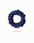 Mulberry Silk Scrunchie ( Medium) - Midnight Blue