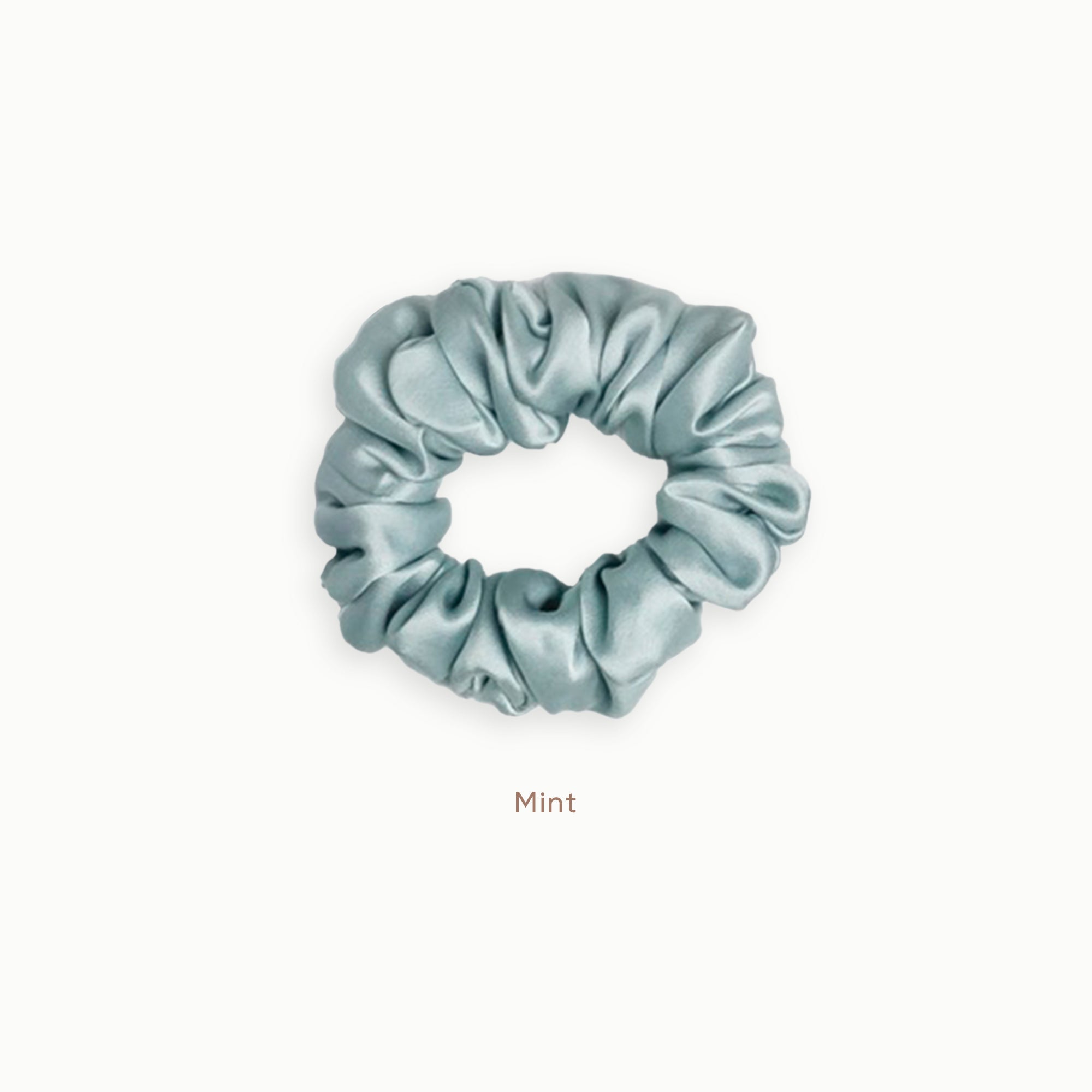 Mulberry Silk Scrunchie ( Medium) - Mint