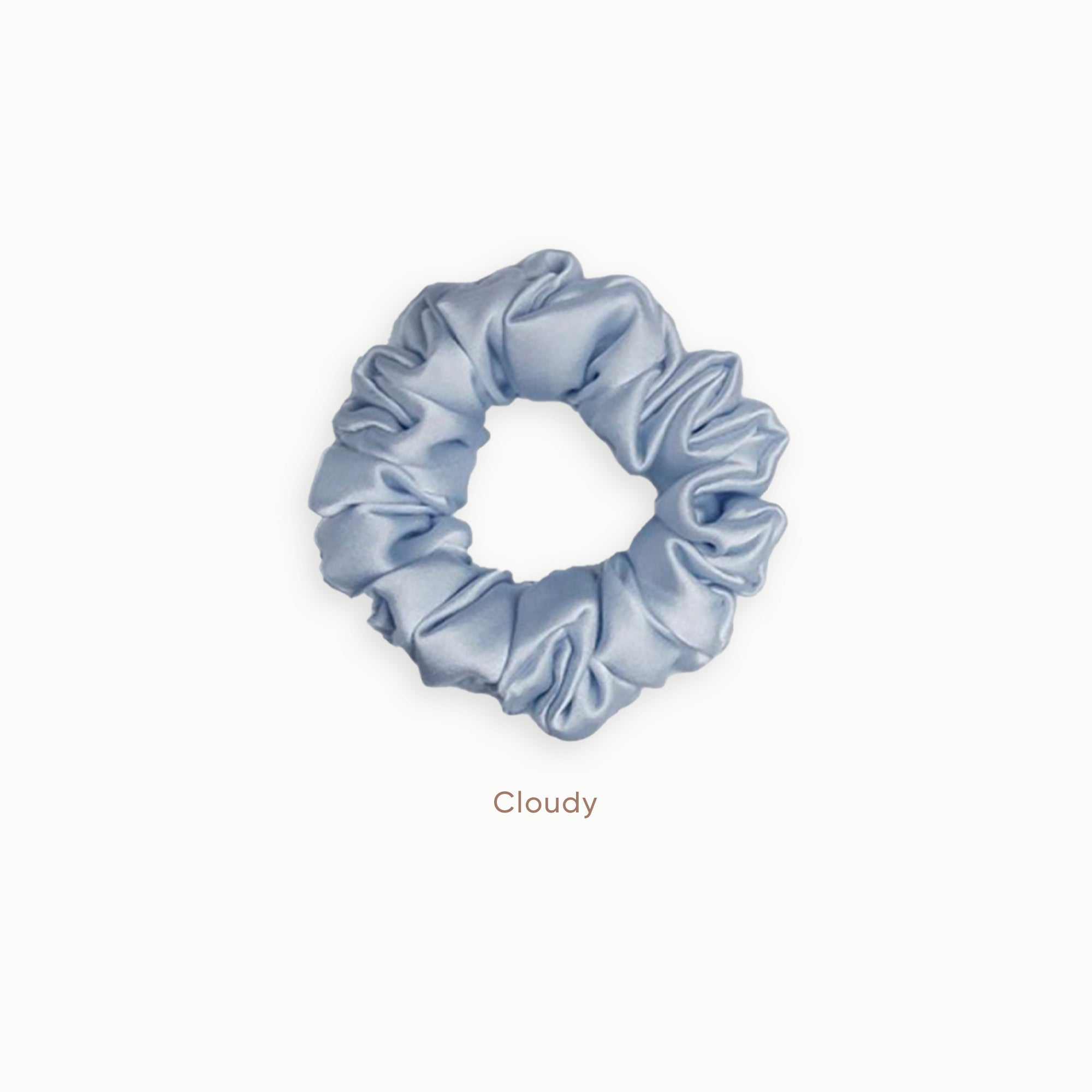 Mulberry Silk Scrunchie ( Medium) - Cloudy