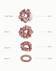 Mulberry Silk Two Tone Scrunchie - French Rose & Nude