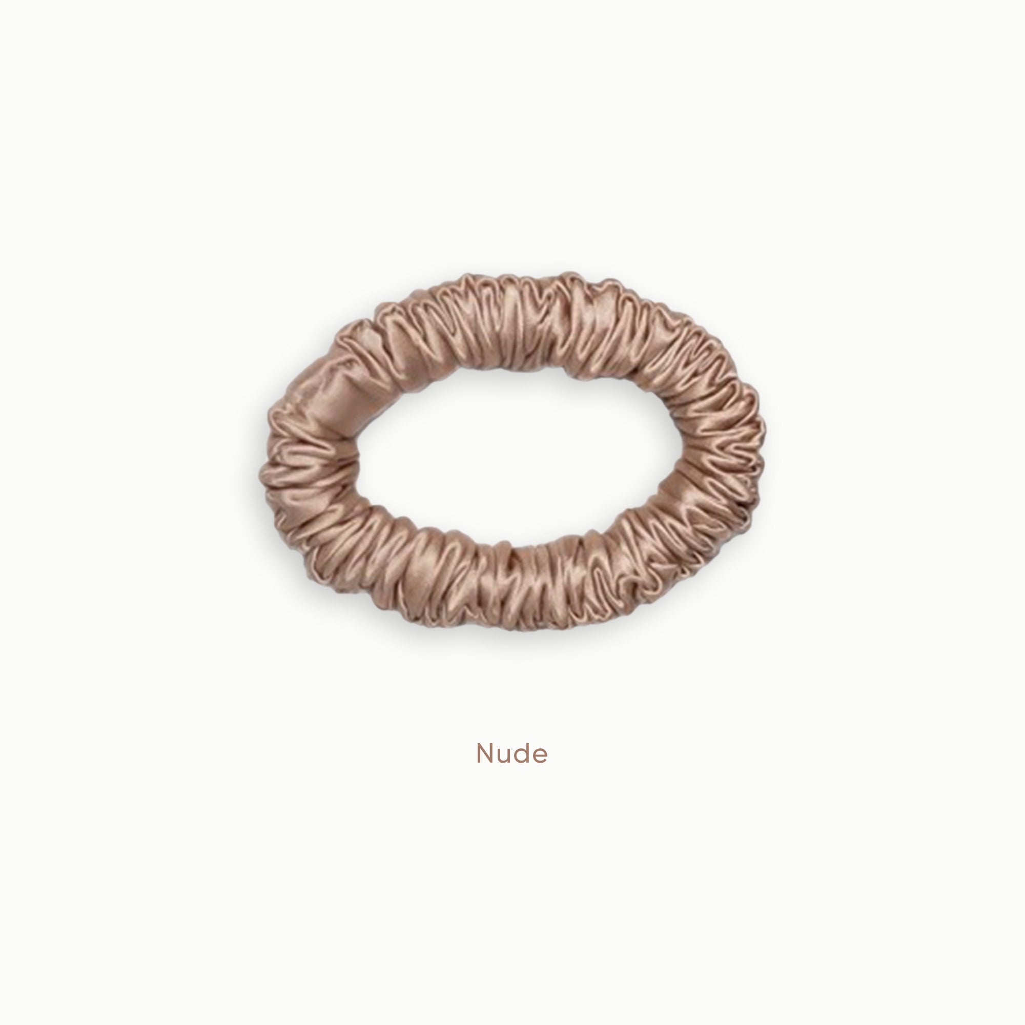 Mulberry Silk Scrunchie (Small) - Nude