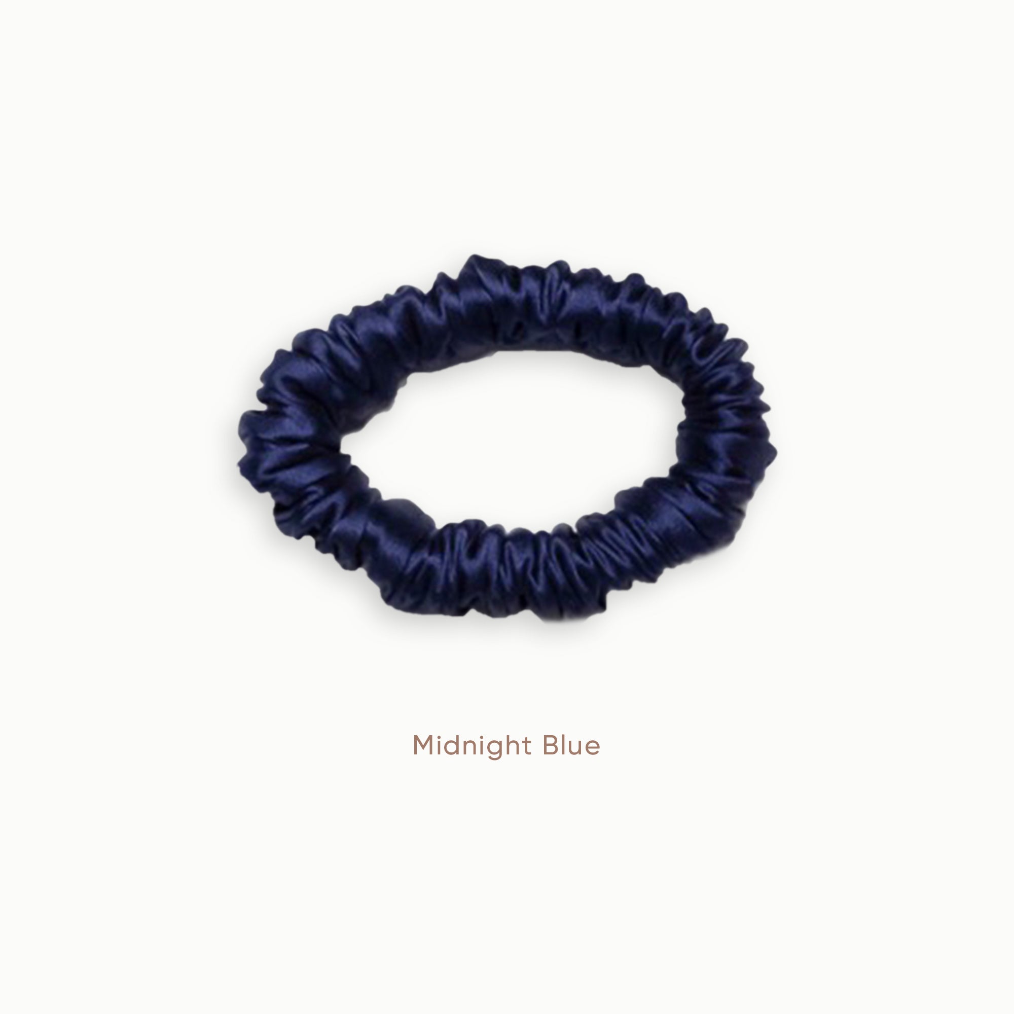 Mulberry Silk Scrunchie (Small) - Midnight Blue