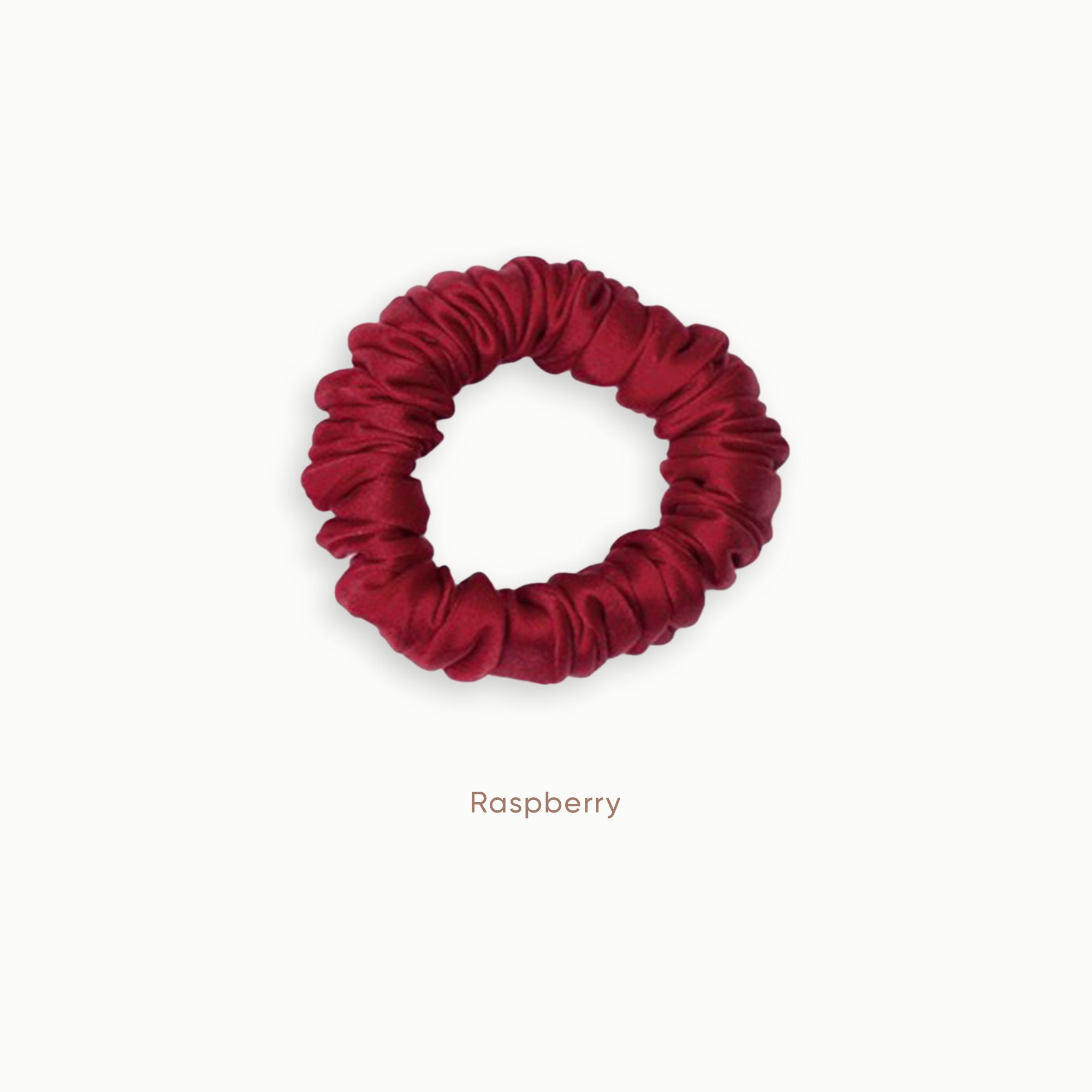 Mulberry Silk Scrunchie (Small) - Raspberry