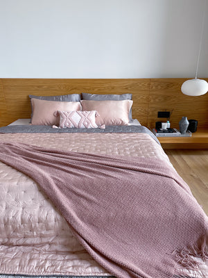 Handwoven Throw Blanket - Waffle Pattern