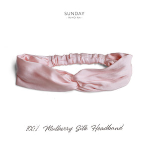 Mulberry Silk Headband - Blush Pink