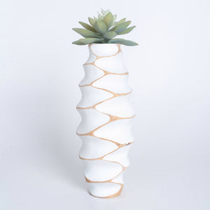 Mango Wood Vase - Ripple Medium
