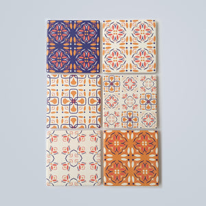 Moroccan Summer Square Tile Coaster