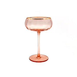 Bespoke Glassware - Long Stem Pink Coupe Glass