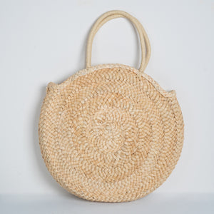 Straw Tote Bag Round
