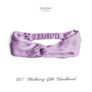 Mulberry Silk Headband - Lilac