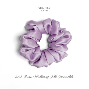 Mulberry Silk Scrunchie - Lilac