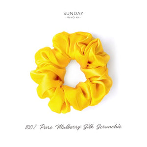 Mulberry Silk Scrunchie - Lemon
