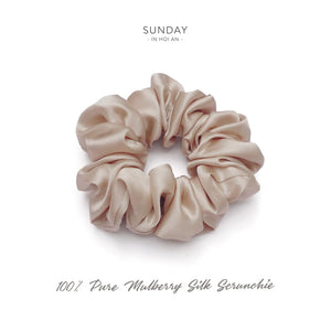 Mulberry Silk Scrunchie - Champagne