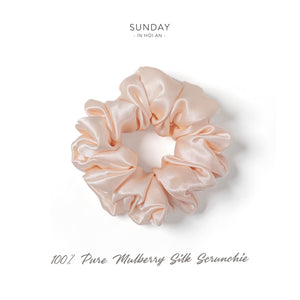 Mulberry Silk Scrunchie - French Beige