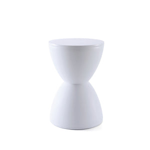 Hourglass Accent Table - White